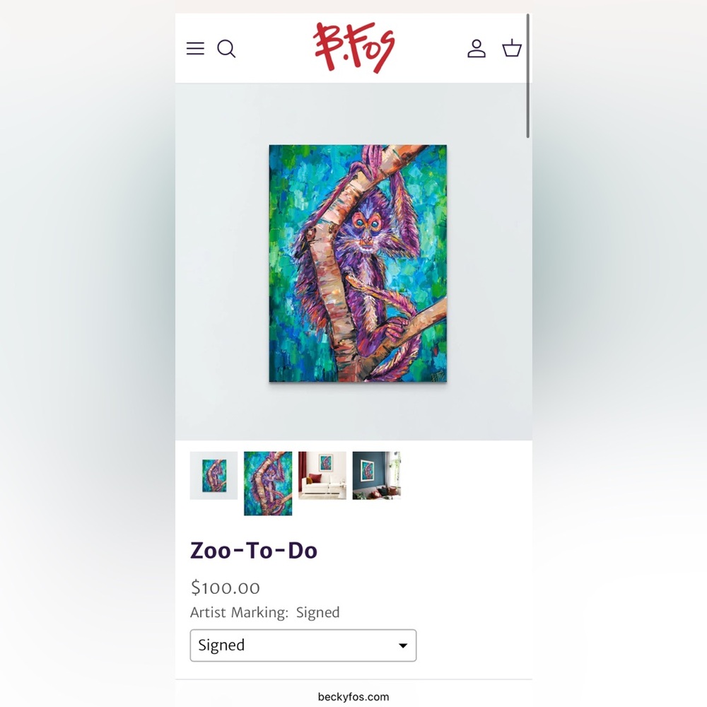 B. Fos Zoo-To-Do signed art print.